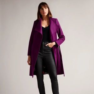 Ted baker wool wrap coat size 1